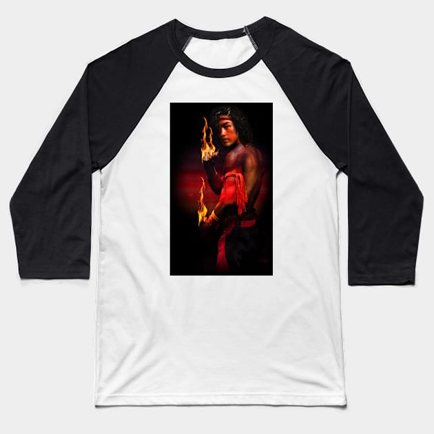 Mortal Kombat Liu Kang Baseball T-Shirt by TheLaundryLady